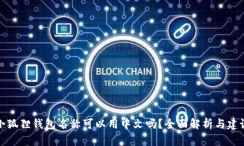 小狐狸钱包名称可以用中文吗？全面解析与建议